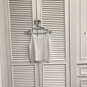 New! Milan Boutique White Chiffon Tank